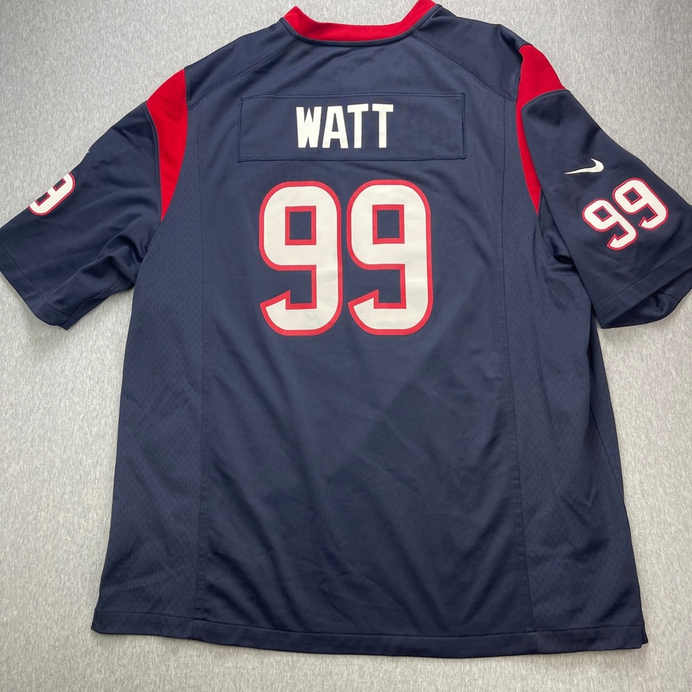 Houston Texans Nike Jersey Mens 2XL JJ Watt Navy Blue NFL On Field Football EUC
